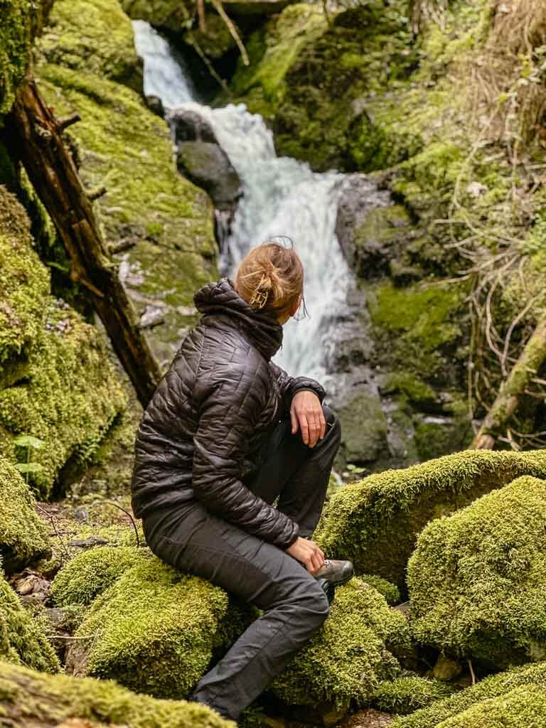 Windberg Wasserfall auf dem Albsteig beim Trekking im Schwarzwald