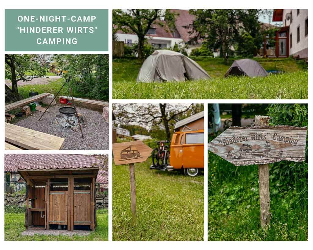 Trekking im Schwarzwald beim One-Night-Camp Hinderer Wirts Camping in Buch