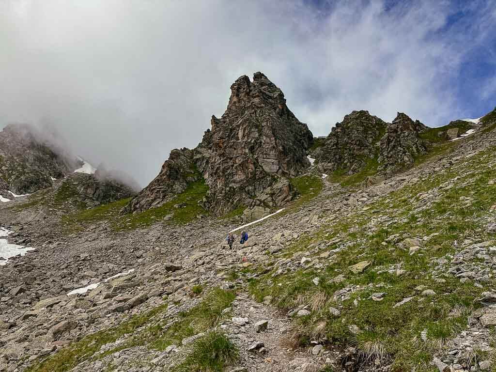 Wandern am Hochmadererjoch im Silvretta-Massiv