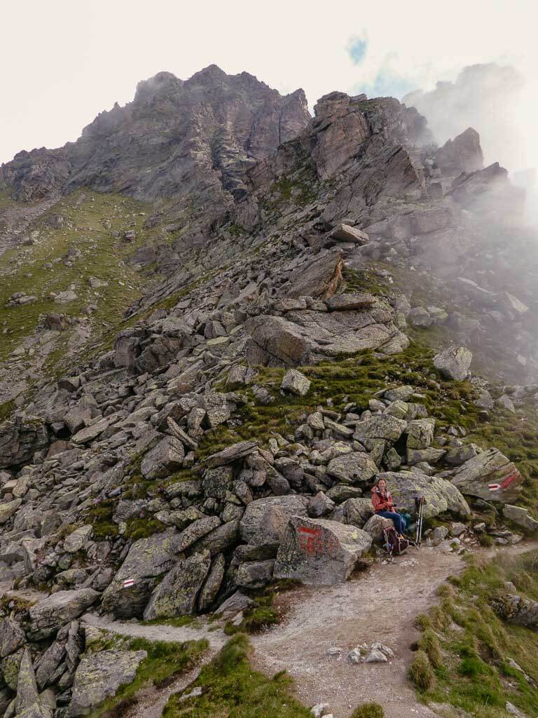 Am Hochmadererjoch im Montafon auf der Montafoner H&uuml;ttenrunde