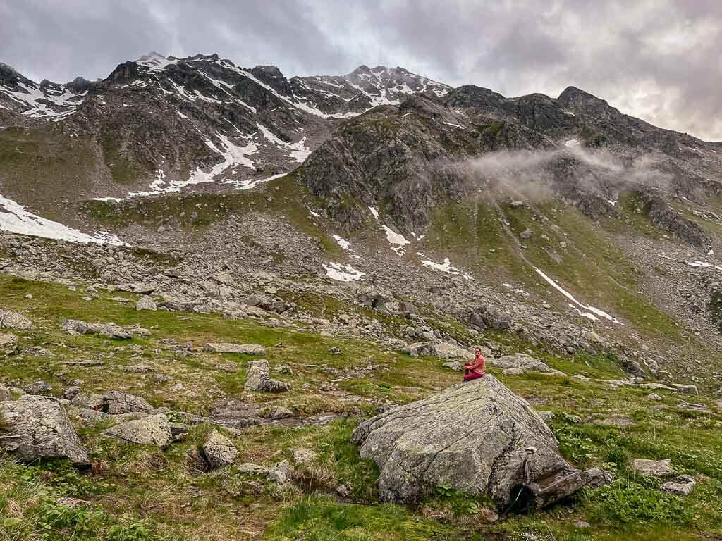 Couchflucht auf Felsen an der T&uuml;binger H&uuml;tte in der Silvretta Montafon