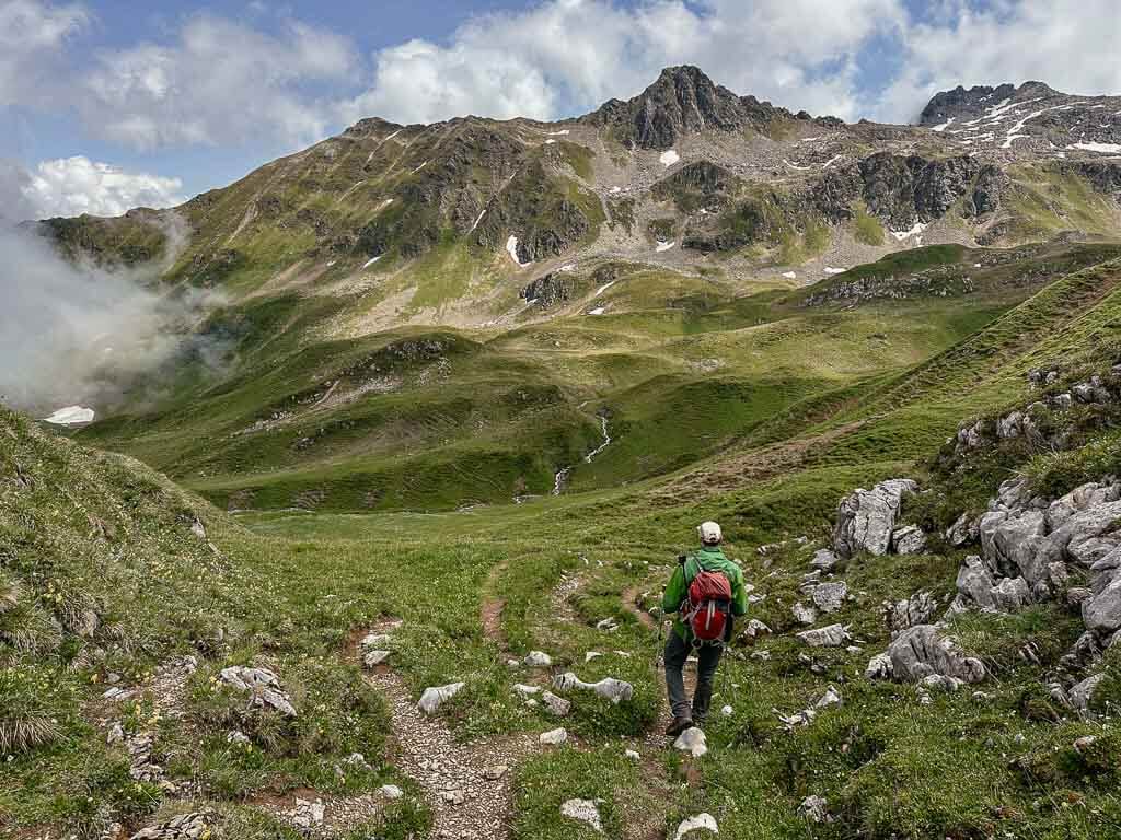 Wandern auf der Montafoner H&uuml;ttenrunde an der Tilisunah&uuml;tte