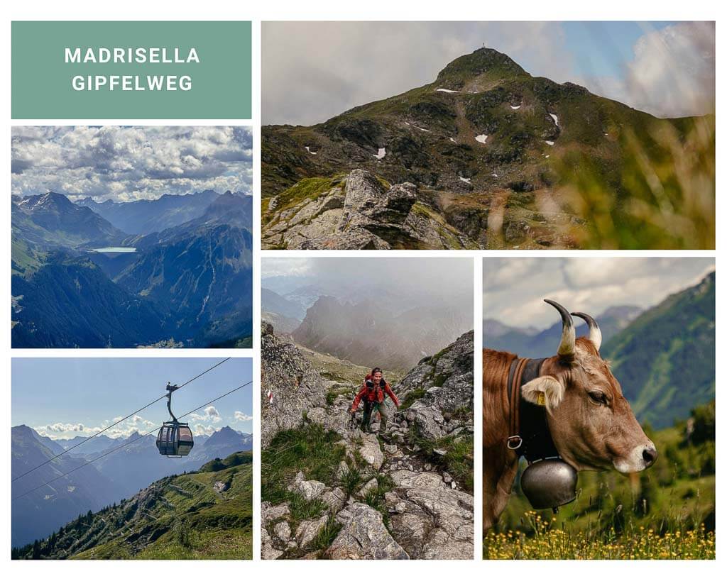 Wandern auf dem Madrisella Gipfelweg im Montafon