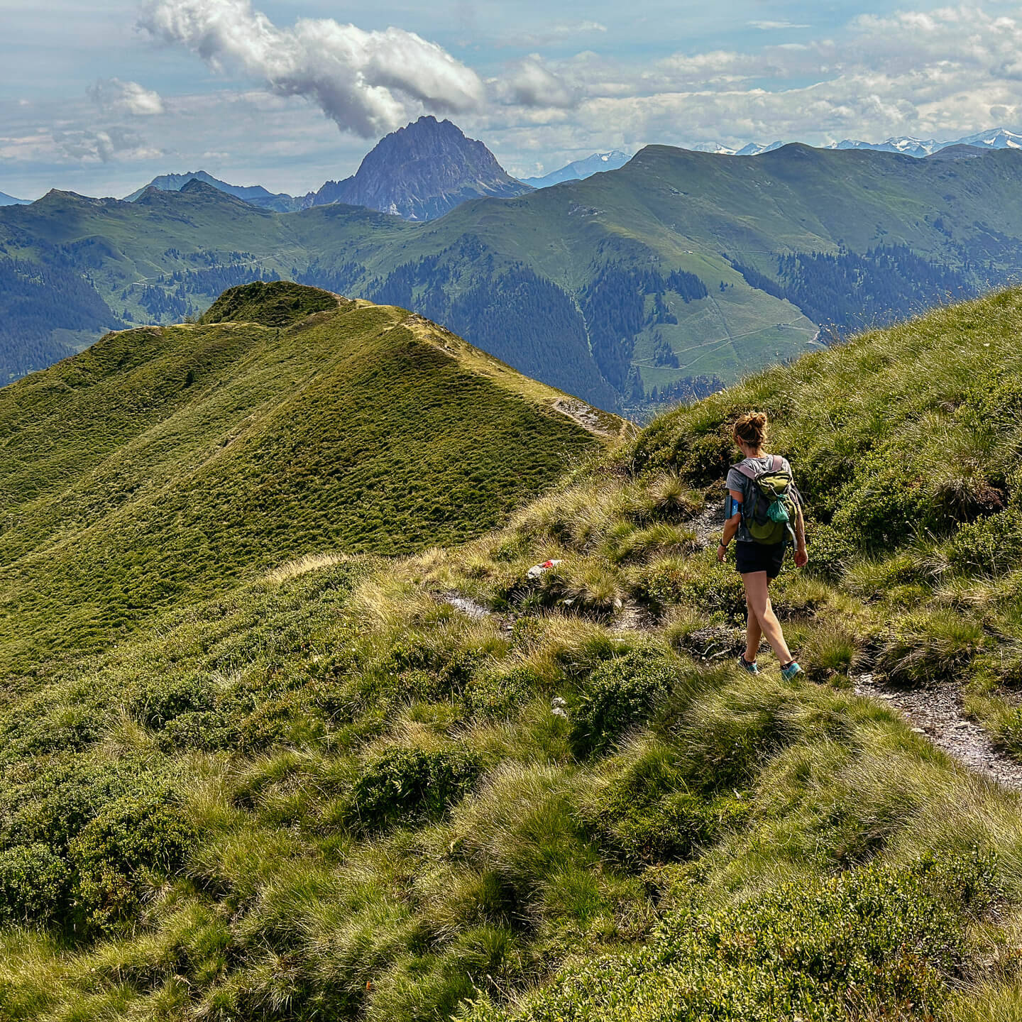 Wanderweg am Lodron auf dem KAT Walk in den Kitzbüheler Alpen