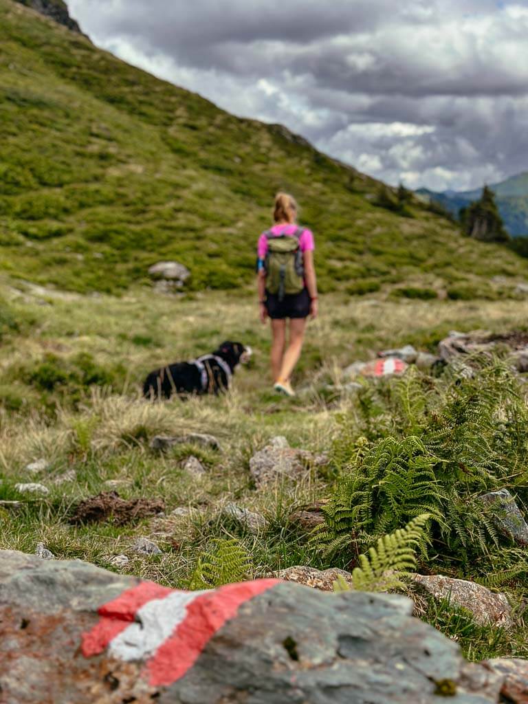 Wanderweg in der N&auml;he der Hintenkarscharte auf Etappe 3 des KAT Walk Alpin