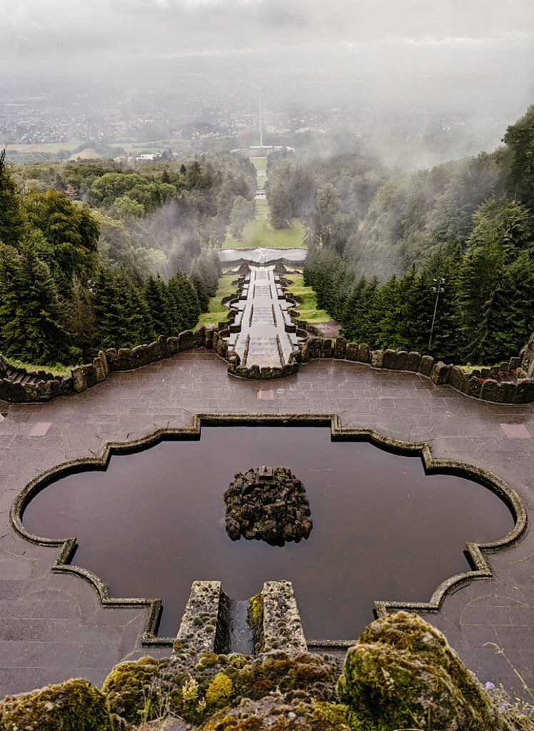 Blick auf Kassel Wilhelmsh&ouml;he vom Bergpark aus