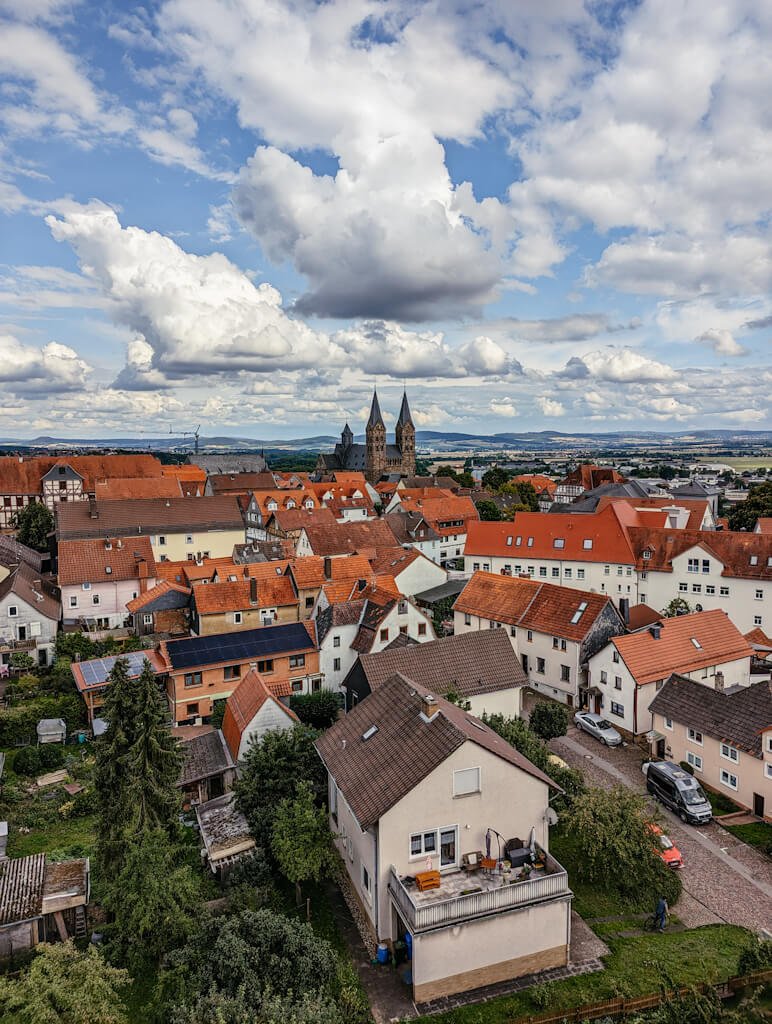 Blick vom Grauem Turm auf Fritzlar in Nordhessen