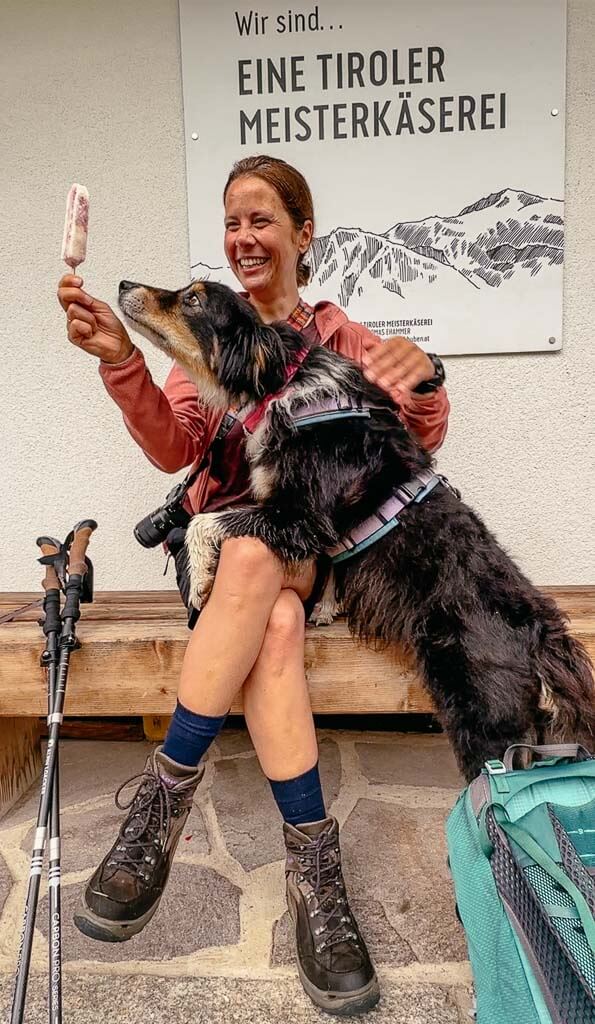 Himbeer-Cheesecake Eis von den Milchbuben bei Hopfgarten im Brixental