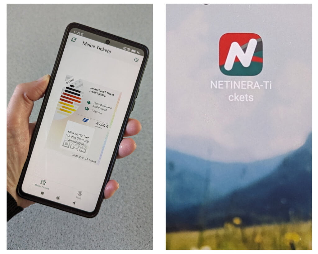 Deutschland-Ticket in der Netinera App