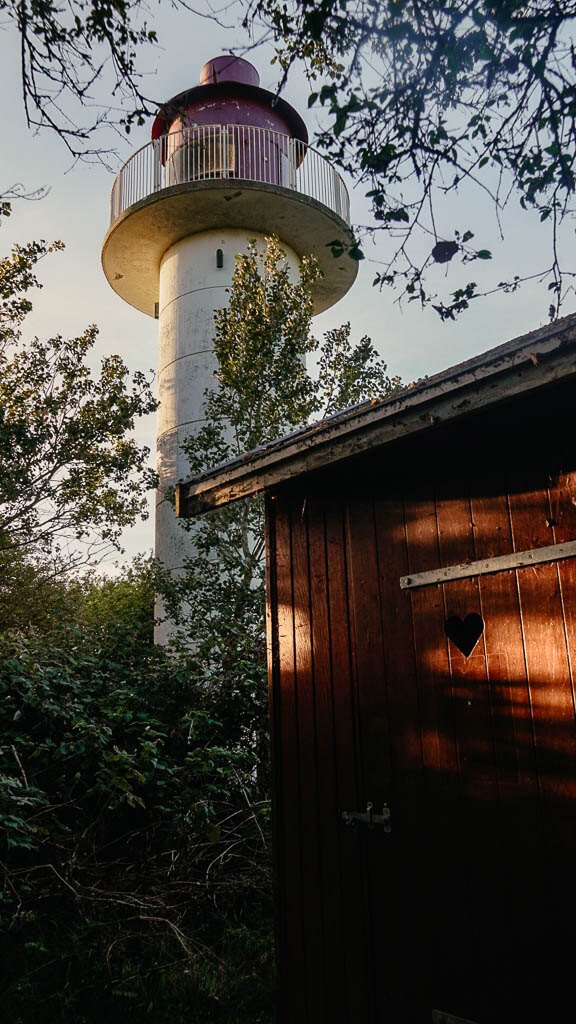 Leuchtturm von Albuen auf Lolland in D&auml;nemark
