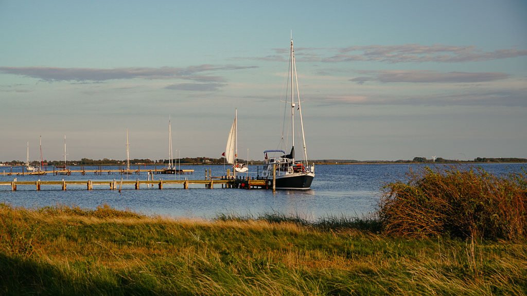 Bootsanleger auf Albuen in Lolland, D&auml;nemark