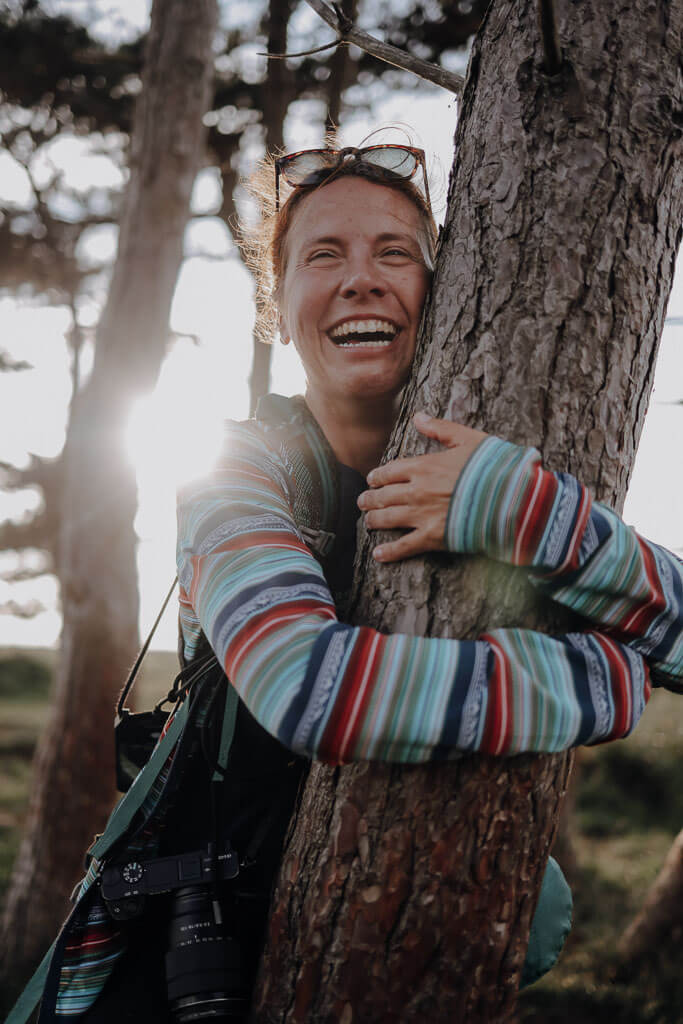 Couchflucht beim Wandern im Naturschutzgebiet Saksfjed-Hyllekrog auf Lolland in D&auml;nemark