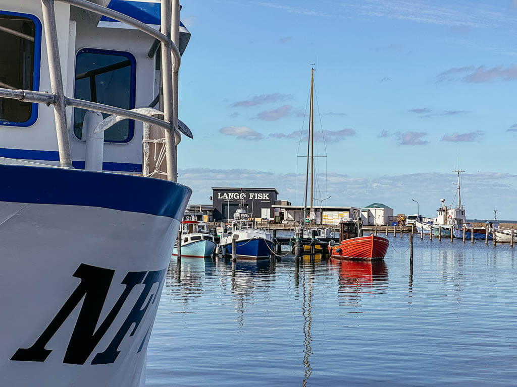 Hafen von Lang&oslash; auf Lolland in D&auml;nemark