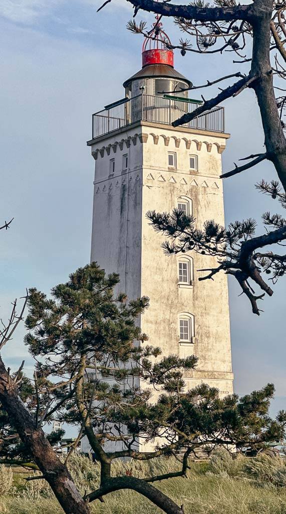 Hyllekrog Leuchtturm beim Wandern auf Lolland in D&auml;nemark