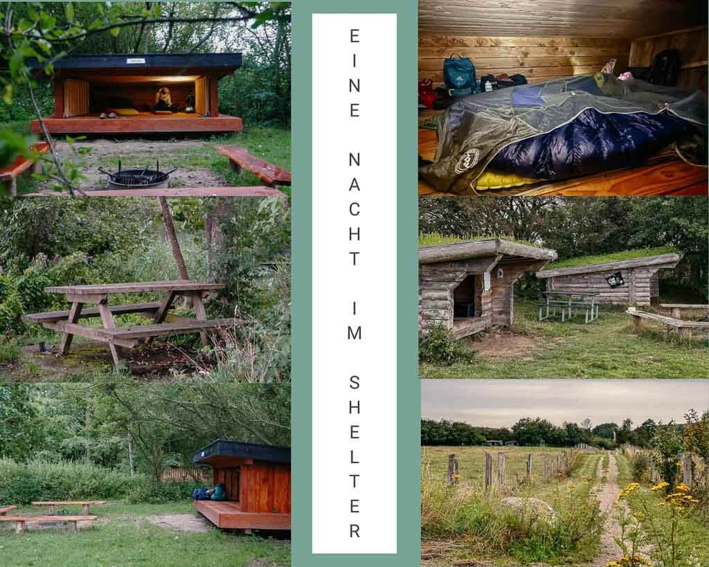 &Uuml;bernachtung im Shelter in der N&auml;he der Naturschule von Maribo auf Lolland in D&auml;nemark