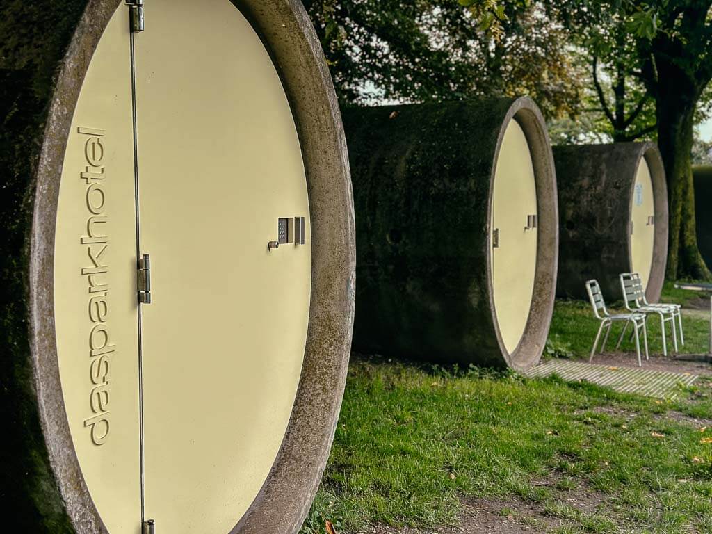 Die 5 &Uuml;bernachtungsr&ouml;hren im Berne-Park in Bottrop