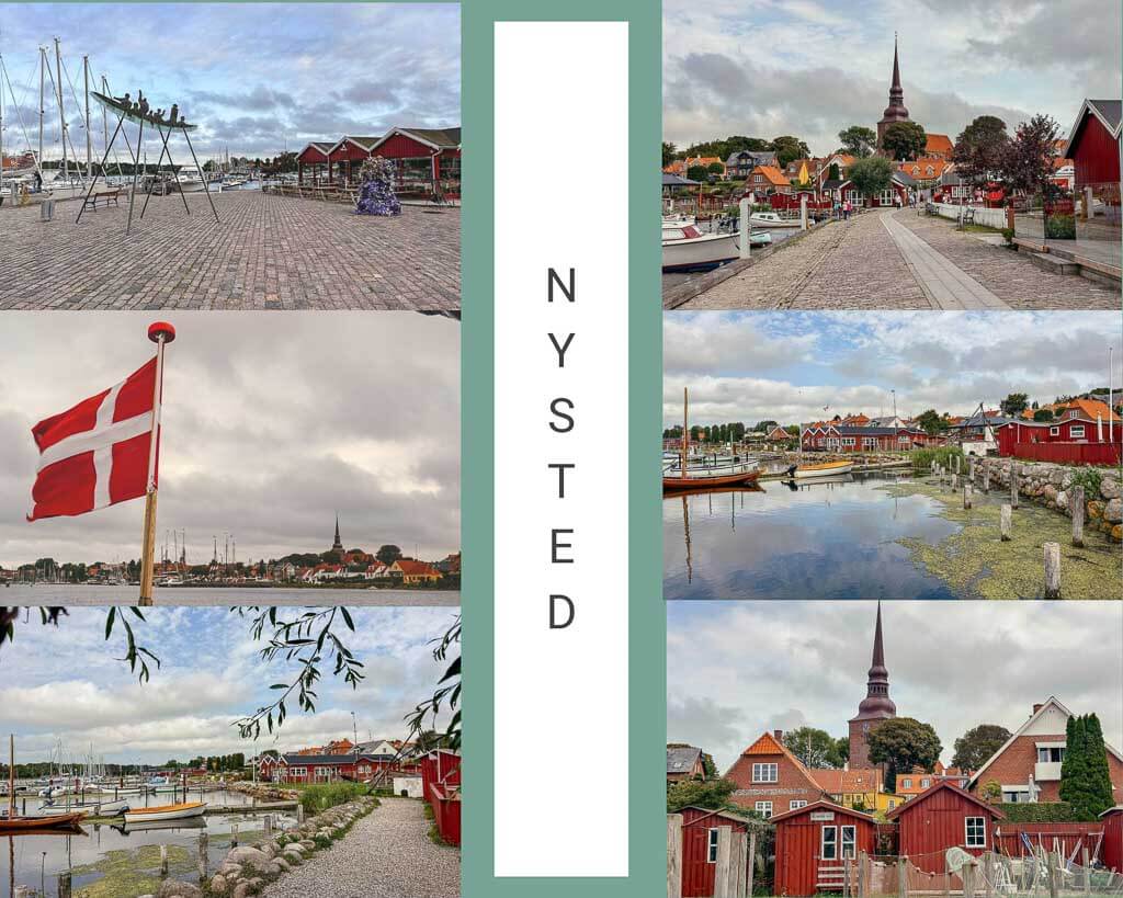 Nysted mit Hafen auf Lolland in D&auml;nemark