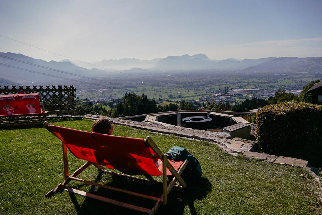 Panoramaausblick vom Gasthaus Dreil&auml;nderblick in der Region Bodensee-Vorarlberg