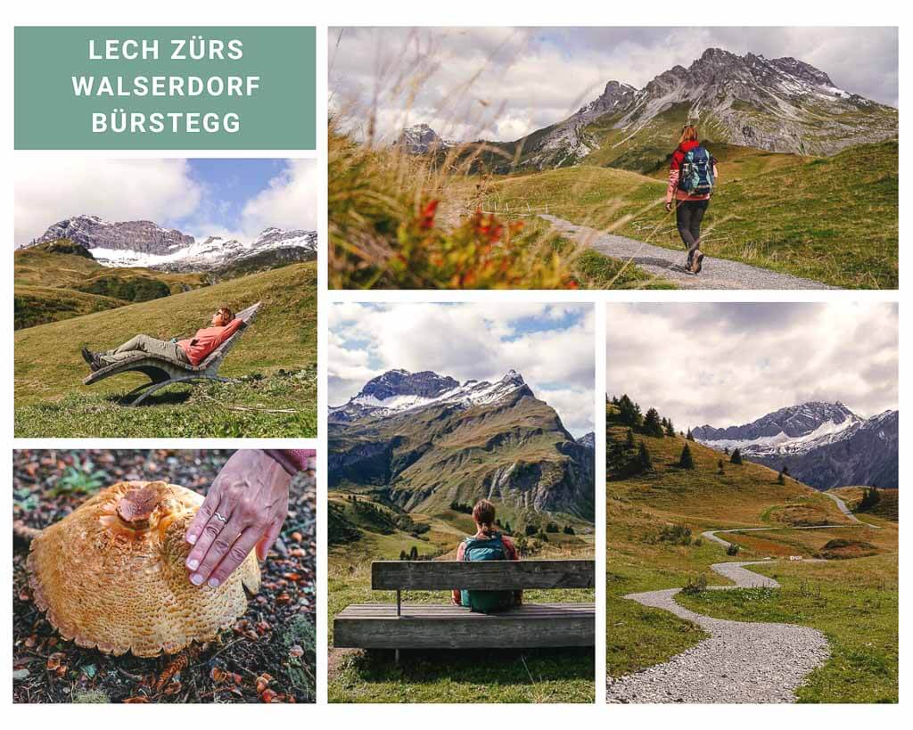 Vorarlberg wandern in der Region Lech Z&uuml;rs zum Walserdorf B&uuml;rstegg