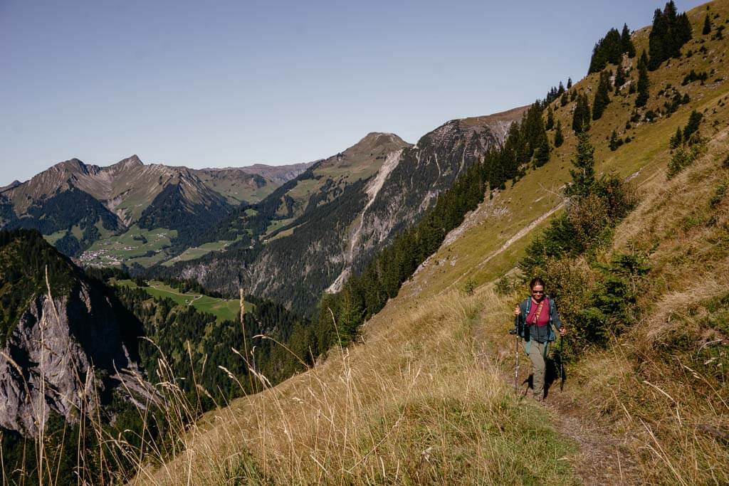 Wandern zur Wangspitze im Gro&szlig;en Walsertal in Vorarlberg