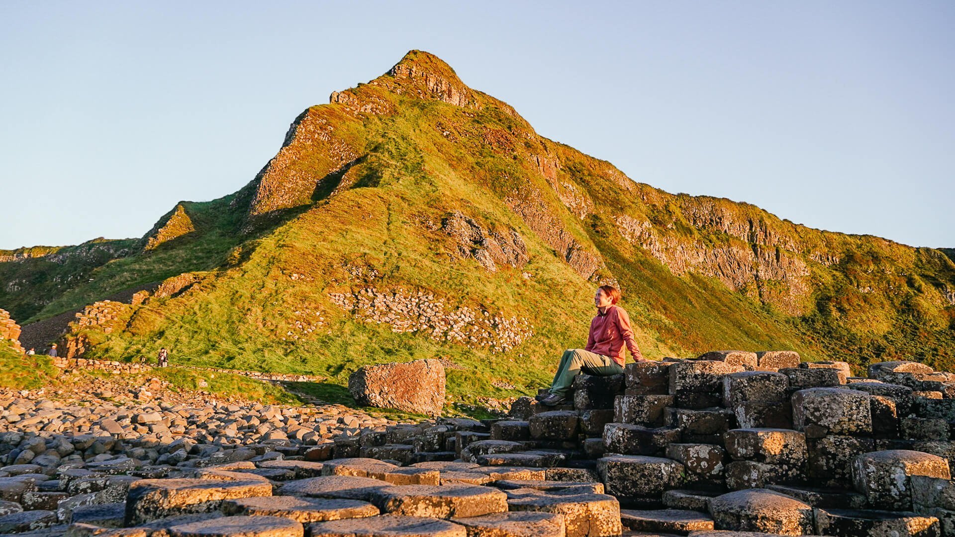 Sonnenuntergang an der Causeway Coast in Nordirland