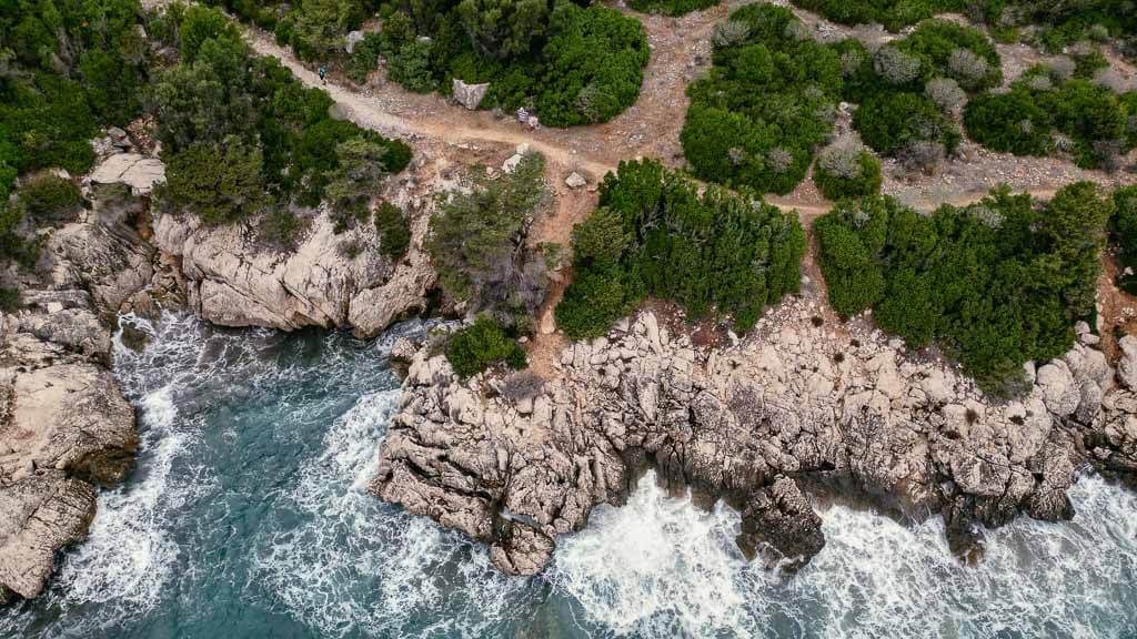 K&uuml;stenwanderweg zwischen Cala Cartoe und Cala Gonone auf Sardinien