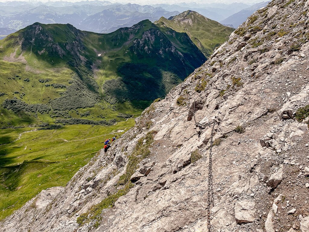 Wandern am Gafalljoch und Gamsluggen über dem Lünersee