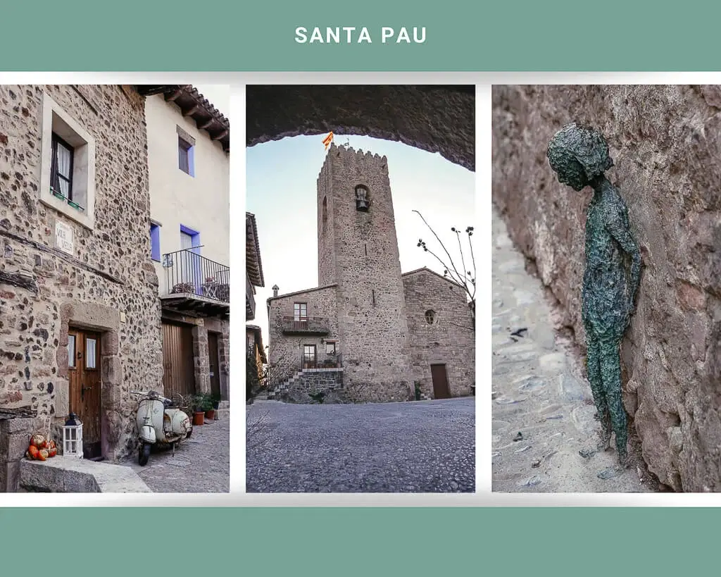 Santa Pau in den Katalanischen Pyren&auml;en im Naturpark der Vulkane von La Garrotxa